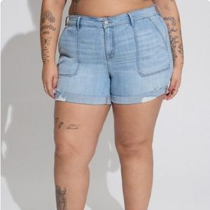 5 Inch Vintage Stretch Mid-Rise Short